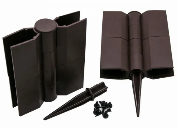 Угловой элемент поворотный, пластиковый от 60° до 300° для доски 150х25 мм из ДПК коричневый Holzhof купить в Камышине