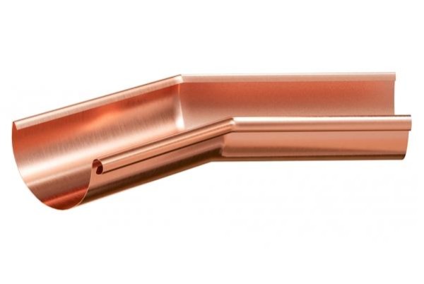 Водосток Aquasistem, система 150/100 - Угол желоба внутренний медный 135° купить в Камышине