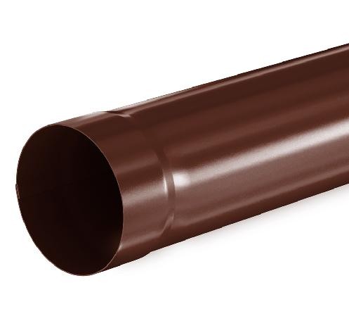 Водосток Aquasistem, система 125x90 - Труба водосточная 1.00м RAL 8017 Коричневый купить в Камышине