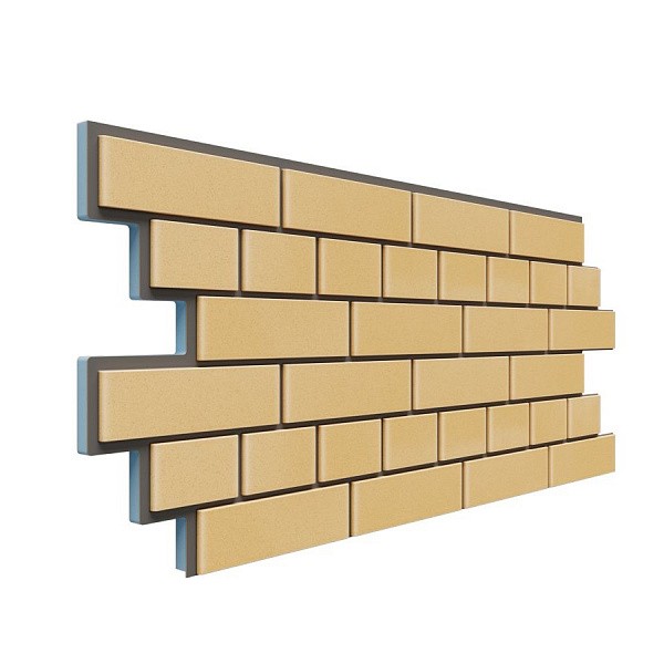 Фасадная термопанель Доломит кирпич 20мм Жёлтый купить в Камышине