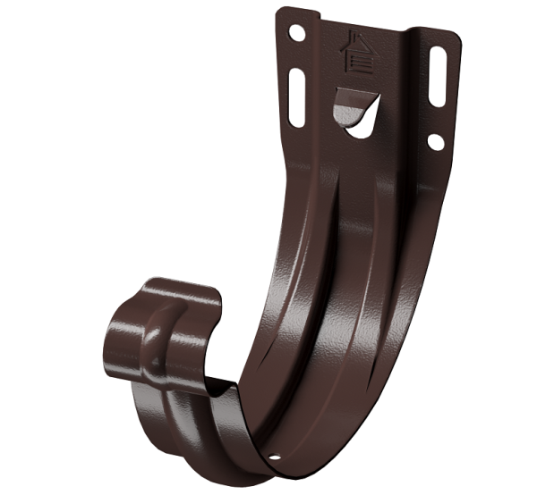 Карнизный кронштейн (штампованный) D125Döcke STAL PREMIUM Шоколад, (RAL 8019) купить в Камышине