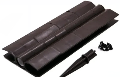 Угловой элемент поворотный, пластиковый от 60° до 300° для доски 300х30 мм из ДПК коричневый Holzhof