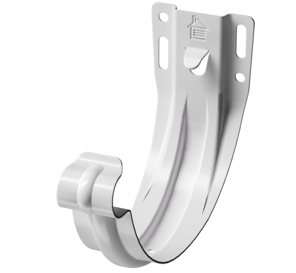 Карнизный кронштейн (штампованный) D125Döcke STAL PREMIUM Пломбир, (RAL 9010) купить в Камышине